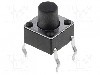 Microintrerupator, 6x6mm, OFF-(ON), SPST-NO, SCHURTER - 1301.9303