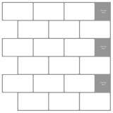 vidaXL Placă de metrou 50 pcs Alb gri 30 x 30 cm Poliuretan și PET 42046116