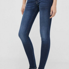 Pepe Jeans jeansi Soho femei, culoarea albastru marin