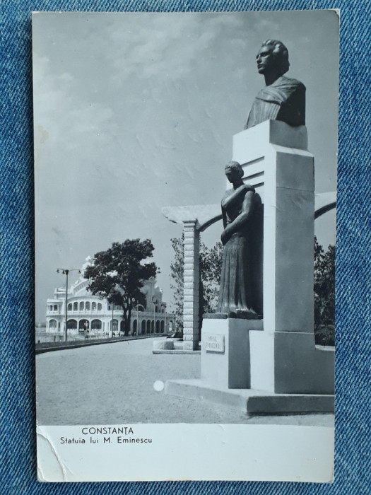682 - Constanta - Statuia lui Mihai Eminescu / vedere RPR circulata