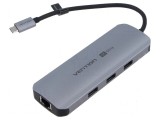 Hub USB USB 3.0 PnP gri 9 porturi negru