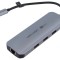 Hub USB USB 3.0 PnP gri 9 porturi negru