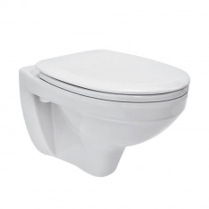 WC suspendat DELFI CERSANIT, fara capac, evacuare orizontala, alb, portelan, latime 360 mm, adancime 520 mm, 15 kg, K11-0021 foto