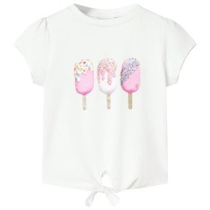 Tricou pentru copii, ecru, 92 foto