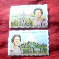 Serie Insula Man 1979 Regina Elisabeta II , 2 valori