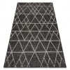 Covor sisal Floorlux 20508 negru si argint Triunghiuri, 240x330 cm, Dreptunghi