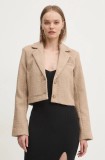 Abercrombie &amp; Fitch sacou culoarea bej, un singur rand de nasturi, neted, KI144-4179