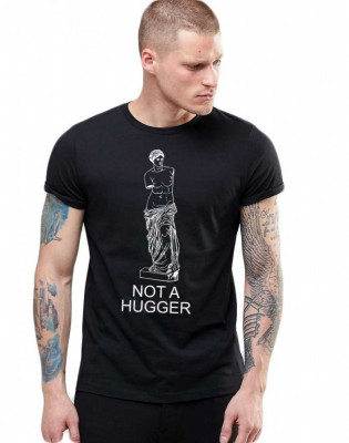 Tricou barbati negru - Not a hugger - S foto