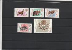 ROMANIA 1965 LP 618 TROFEE DE VANATOARE SERIE MNH NESTAMPILATA