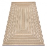 FLAT 48962265 Covor sisal Geometric - culoare bej natural paie, sfoara, 140x200 cm