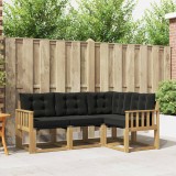 vidaXL Set de canapele de exterior cu pernă 4 pcs Alb și negru 3389426
