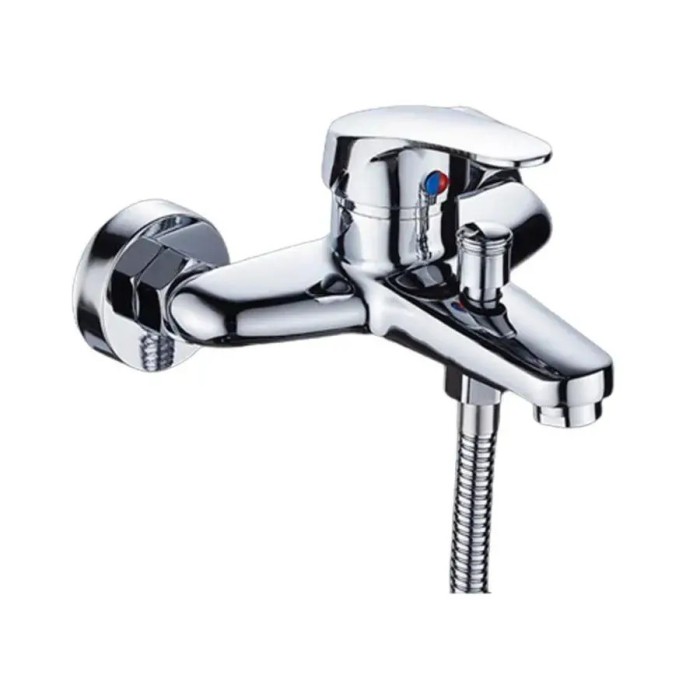 Baterie Cada Korman Technik, Para Dus Si Furtun Inclus, Aliaj, Cartus Ceramic, Crom