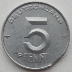 Moneda RDG - 5 Pfennig 1952 - Eroare batere