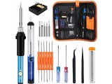 Cumpara ieftin PIstol de lipit, 60W, set complet, 19 piese, accesorii, trusa de depozitare