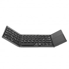 Tastatura pliabila SpectrumPoint®, Wireless, Bluetooth, Touchpad incorporat cu 2 click-uri, compatibila cu Windows, Android, iOS, Smart TV, Negru