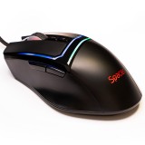 MOUSE Spacer - gaming, gaming, cu fir, USB, optic, 12.000 dpi, butoane/scroll 7/1, iluminare RGB, negru, &quot;SPGM-ALIEN-PRO&quot; (timbru verde 0.18 lei)