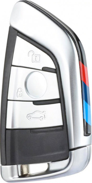 Carcasa Cheie BMW X5 3 Butoane SmartKey X6 Seria 7 Silver Cu M AutoProtect KeyCars