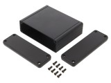 Carcasă Aluminiu Neagră cu Panou 80x103x31mm