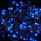 Instalatie Craciun 30m 400 LED Albastre, 8 Moduri Lumina, Interior/Exterior