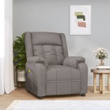 VidaXL Fotoliu de masaj electric rabatabil, gri taupe, textil