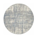 Covor Rotund Calvin Klein CK950, Albastru Crem, 122x122 cm, Modern, Ideal pentru Living