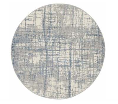 Covor Rotund Calvin Klein CK950, Albastru Crem, 122x122 cm, Modern, Ideal pentru Living foto