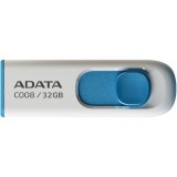 Cumpara ieftin ADATA C008 32GB , USB 2.0, retractabil, plastic alb albastru , AC008, 32G, RWE