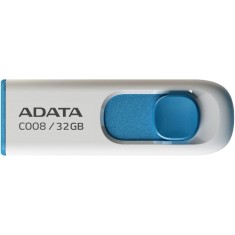 ADATA C008 32GB USB 2.0, retractabil, plastic alb albastru AC008 32G RWE