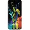 Husa silicon pentru Apple Iphone 5c, Abstract Color Bottles Splash