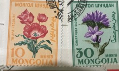 (M) Timbre serii Straine Flora Mongolia