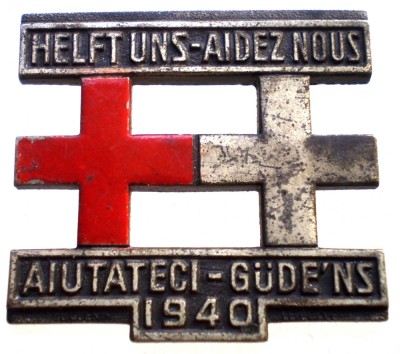 II.050 INSIGNA ELVETIA CRUCEA ROSIE 1940 foto
