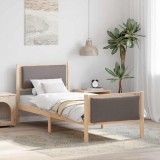 vidaXL Cadru de pat cu headboard Gri taupe 80 x 200 cm țesătură 878362