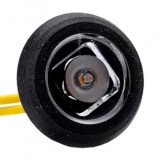Lampa Gabarit LED Rotunda Fristom FT-074Z, &Phi;28, 12-36V, Galbena, Incastrabila, Omologare E9, EMC
