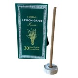 Cumpara ieftin Tamaie Himalaya Lemongrass, 30 Betisoare Handmade Nepal + Suport Lemn, Aroma Naturala Relaxare, Meditatie, Cadou Boem