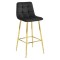 Scaun de bucatarie/bar, Artool, Arceto, catifea, metal, negru si auriu, 43.5x49x102 cm GartenVIP DiyLine
