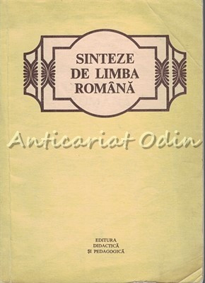 Sinteze De Limba Romana - Theodor Hristea foto