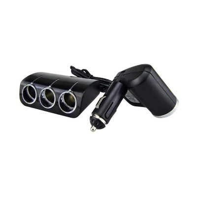 Priza auto cu bricheta multipla 120W Olesson 1528, 4 intrari si 1 USB foto