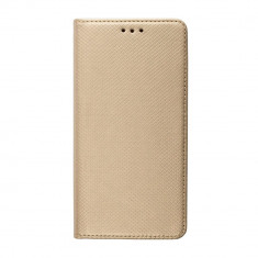 Husa BookCover Smart pentru Samsung Galaxy A9 2018, Auriu foto