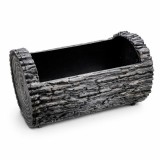 Vas de flori dreptunghiular pentru gradina, model scoarta de copac, 34 x 21 cm