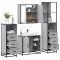 vidaXL Set de mobilier de baie 4 piese Lemn stratificat gri Sonoma 3301268