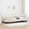 vidaXL Cadru de pat colțar cu headboard Crem 80 x 200 cm Catifea 42016415