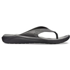 Slapi Crocs LiteRide Flip Negru - Black/Slate Grey