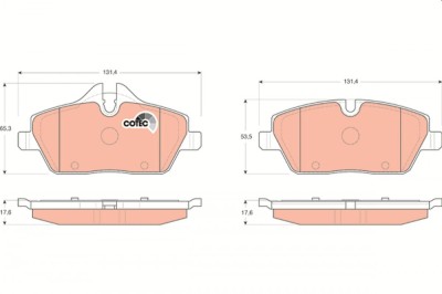 TRW GDB1611 COTEC set placute frana,frana disc foto