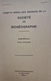 Compte rendu des seances de la Societe de Biogeographie Tome 59 fasc. 1