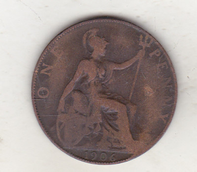 bnk mnd Marea Britanie Anglia 1 penny 1906 foto