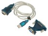 Cablu Convertor Logilink USB-C la RS232, 1.3m, USB 2.0, Chipset PL2303GT, Culoare Transparenta, Model UA0042B