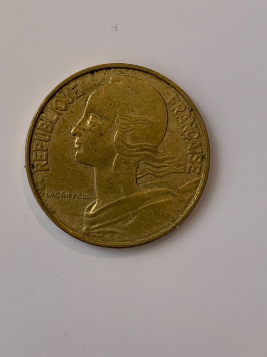 Moneda 20 CENTIMES - 20 CENTIMI - 1963 - Franta - KM 930 (94)