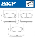 SKF VKBP 80859 A set placute frana,frana disc