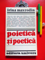 Irina Mavrodin - POIETICA SI POETICA (Ed. Univers, 1982) foto