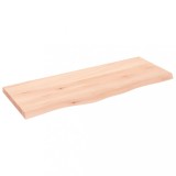 Cumpara ieftin Polita de perete, 100x40x(2-4)cm, lemn masiv de stejar netratat